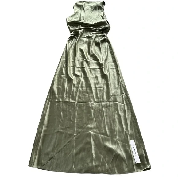 NWT Reformation Cassette Silk Dress | Artichoke Green | 0 - Picture 6 of 11